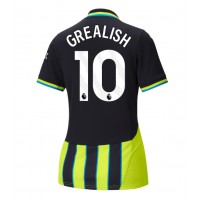 Camiseta Manchester City Jack Grealish #10 Segunda Equipación Replica 2024-25 para mujer mangas cortas